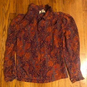Oscar de la Renta paisley blouse